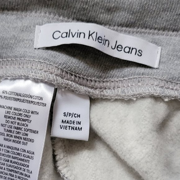 Calvin Klein Grey Drawstring Logo  Joggers Size Small - Picture 4 of 11